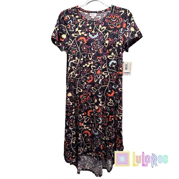 Lu laRoe Carly Swing Dress Front Pocket Loose & Relaxed Fit Stretchy NWT 2-4 - Picture 1 of 11